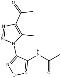 N-[4-(4-Acetyl-5-methyl-1H-1,2,3-triazol-1-yl)-1,2,5-oxadiazol-3-yl]acetamide Struktur