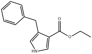 4-Benzyl-1H-pyrrole-3-carboxylic acid ethyl ester Struktur