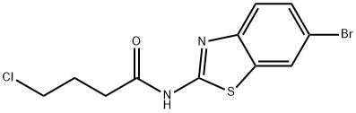 BUTANAMIDE, N-(6-BROMO-2-BENZOTHIAZOLYL)-4-CHLORO- Struktur