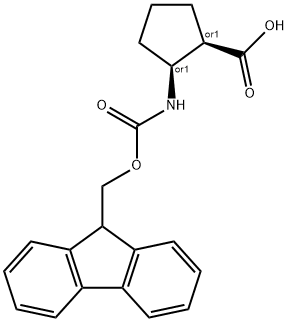 FMOC-順式-(1R,2S)-2-氨基環(huán)戊烷羧酸, 352707-76-7, 結(jié)構(gòu)式