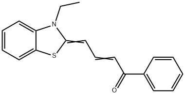 (2E,4Z)-4-(3-ETHYL-1,3-BENZOTHIAZOL-2(3H)-YLIDENE)-1-PHENYLBUT-2-EN-1-ONE Struktur