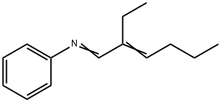 N-(2-Ethyl-2-hexenylidene)benzenamine Struktur