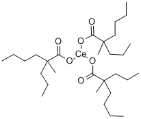 cerium tris(2-methyl-2-propylhexanoate) Struktur