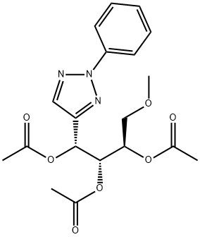 (1R,2R,3R)-4-Methoxy-1-(2-phenyl-2H-1,2,3-triazol-4-yl)-1,2,3-butanetriol triacetate Struktur