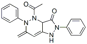 4-Acetyl-1,2,3a,4,5,6-hexahydro-6-methylene-2,5-diphenyl-3H-pyrazolo[4,3-c]pyridazin-3-one Struktur