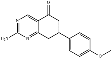 2-amino-7-(4-methoxyphenyl)-7,8-dihydroquinazolin-5(6H)-one Struktur