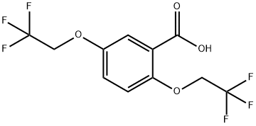 2,5-Bis(2,2,2-trifluoroethoxy)benzoic acid Struktur