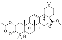 2-(ACETYLOXY)-3-OXO-(2ALPHA)-OLEAN-12-EN-28-OIC ACID METHYL ESTER Struktur