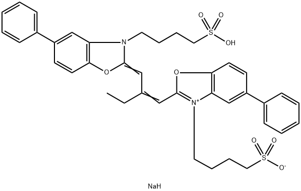 3,3'-BIS(4-SULFOBUTYL)-5,5'-DIPHENYL-9-ETHYLOXACARBOCYANINE BETAINE SODIUM SALT Struktur