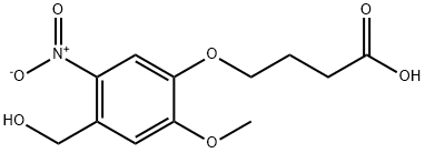 4-(4-HYDROXYMETHYL-2-METHOXY-5-NITROPHENOXY)BUTYRIC ACID Struktur