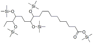 11,12,15,16-Tetrakis[(trimethylsilyl)oxy]octadecanoic acid (trimethylsilyl) ester Struktur