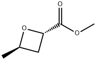 trans-4-Methyl-oxetane-2-carboxylic acid methyl ester Struktur