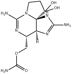 (3aS,10aS)-2,6-ジアミノ-4α-[[(アミノカルボニル)オキシ]メチル]-3aα,4,8,9-テトラヒドロ-1H,10H-ピロロ[1,2-c]プリン-10,10-ジオール