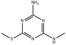 2-Methylthio-4-amino-6-methylamino-1,3,5-triazine Struktur