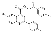 2-(4-methylphenyl)-2-oxoethyl 6-chloro-2-(4-methylphenyl)-4-quinolinecarboxylate Struktur