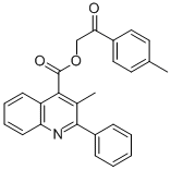 2-(4-methylphenyl)-2-oxoethyl 3-methyl-2-phenyl-4-quinolinecarboxylate Struktur