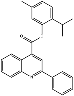 2-isopropyl-5-methylphenyl 2-phenyl-4-quinolinecarboxylate Struktur