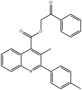 2-oxo-2-phenylethyl 3-methyl-2-(4-methylphenyl)-4-quinolinecarboxylate Struktur