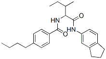 Benzamide, 4-butyl-N-[1-[[(2,3-dihydro-1H-inden-5-yl)amino]carbonyl]-2-methylbutyl]- (9CI) Struktur