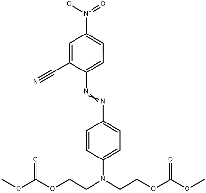 methyl 7-[4-[(2-cyano-4-nitrophenyl)azo]phenyl]-3-oxo-2,4,10-trioxa-7-azaundecan-11-oate Struktur