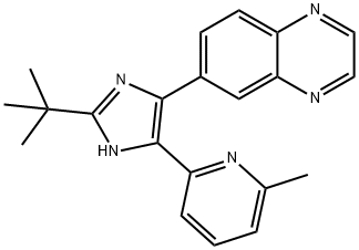 6-[2-tert-Butyl-5-(6-methyl-pyridin-2-yl)-1H-imidazol-4-yl]-quinoxaline Struktur