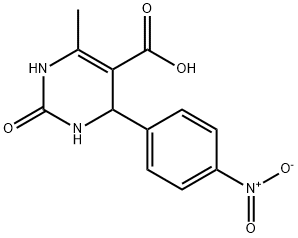 1,2,3,4-Tetrahydro-6-methyl-4-(4-nitrophenyl)-2-oxo-5-pyrimidinecarboxylic acid Struktur