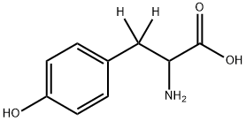 DL-4-HYDROXYPHENYLALANINE-3,3-D2 Struktur