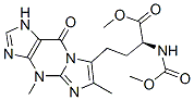 (2S)-2-(Methoxycarbonylamino)-4-(4,6-dimethyl-9-oxo-4,9-dihydro-1H-imidazo[1,2-a]purine-7-yl)butyric acid methyl ester Struktur