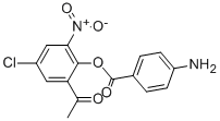 ETHANONE, 1-[2-[(4-AMINOBENZOYL)OXY]-5-CHLORO-3-NITROPHENYL]- Struktur