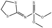 1,3-Dithiolan-2-ylideneamidothiophosphoric acid O,O-dimethyl ester Struktur