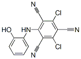 2,4-Dichloro-6-[(2-hydroxyphenyl)amino]-1,3,5-benzenetricarbonitrile Struktur