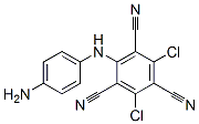 2-[(4-Aminophenyl)amino]-4,6-dichloro-1,3,5-benzenetricarbonitrile Struktur