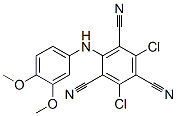 2,4-Dichloro-6-[(3,4-dimethoxyphenyl)amino]-1,3,5-benzenetricarbonitrile Struktur