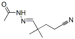 Acetic  acid,  (4-cyano-2,2-dimethylbutylidene)hydrazide  (9CI) Struktur