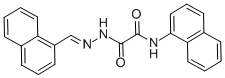 N-(1-naphthyl)-2-[2-(1-naphthylmethylene)hydrazino]-2-oxoacetamide Struktur