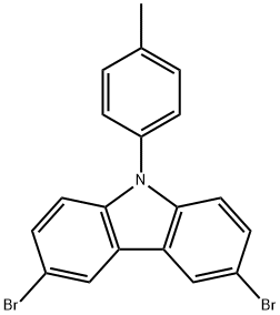 3,6-二溴-9-(4-甲基苯基)-9H-咔唑, 357437-74-2, 結(jié)構(gòu)式