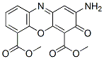 2-Amino-3-oxo-3H-phenoxazine-4,6-dicarboxylic acid dimethyl ester Struktur