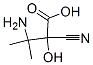 Butanoic  acid,  3-amino-2-cyano-2-hydroxy-3-methyl- Struktur