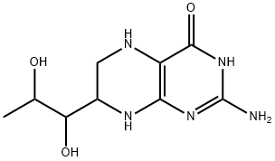 7-(1,2-dihydroxypropyl)-5,6,7,8-tetrahydrobiopterin Struktur