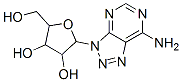 2-(5-amino-2,4,7,8,9-pentazabicyclo[4.3.0]nona-1,3,5,7-tetraen-9-yl)-5 -(hydroxymethyl)oxolane-3,4-diol Struktur