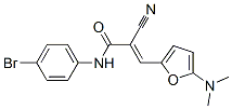 2-Propenamide,  N-(4-bromophenyl)-2-cyano-3-[5-(dimethylamino)-2-furanyl]- Struktur