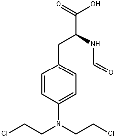 N-Formyl-4-[bis(2-chloroethyl)amino]-L-phenylalanine Struktur