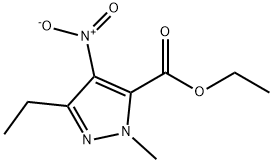 3-ETHYL-1-METHYL-4-NITRO-1H-PYRAZOLE-5-CARBOXYLIC ACID ETHYL ESTER Struktur