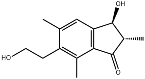 (2S,3S)-2,3-Dihydro-3-hydroxy-6-(2-hydroxyethyl)-2,5,7-trimethyl-1H-inden-1-one Struktur