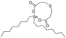 2,2-Dioctyl-1,3,7,2-dioxathiastannecane-4,10-dione Struktur