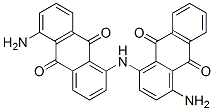 1-amino-4-[(5-amino-9,10-dihydro-9,10-dioxo-1-anthryl)amino]anthraquinone Struktur