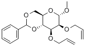 Methyl 2,3-O-Diallyl-4,6-O-Benzylidene-a-D-Mannopyranoside Struktur