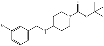 1-BOC-4-(3-BROMO-BENZYLAMINO)-PIPERIDINE Struktur