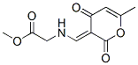 Glycine, N-[(6-methyl-2,4-dioxo-2H-pyran-3(4H)-ylidene)methyl]-, methyl ester (9CI) Struktur