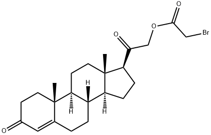 21-bromoacetoxyprogesterone Struktur